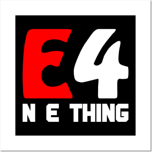 Ready for anything red E 4 N E thing Posters and Art